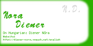 nora diener business card